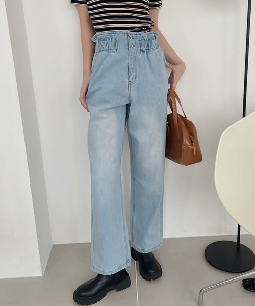 TREOVER(トレオーバー)の「ハイウエストデニムパンツ(デニムパンツ・レディース・ブラック/ブルー/サックスブルー・MEDIUM/LARGE)」の10枚目の写真