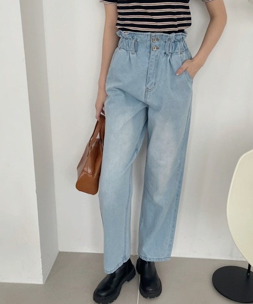 TREOVER(トレオーバー)の「ハイウエストデニムパンツ(デニムパンツ・レディース・ブラック/ブルー/サックスブルー・MEDIUM/LARGE)」の11枚目の写真