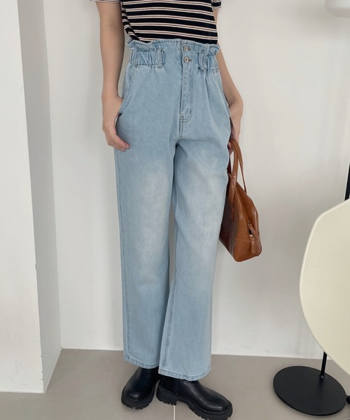 TREOVER(トレオーバー)の「ハイウエストデニムパンツ(デニムパンツ・レディース・ブラック/ブルー/サックスブルー・MEDIUM/LARGE)」の12枚目の写真