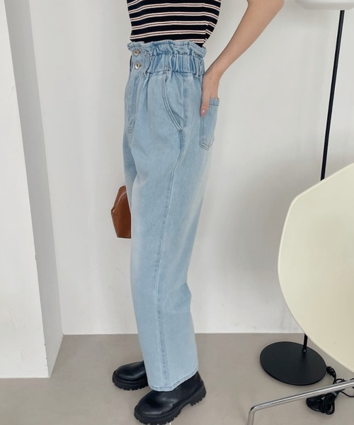 セール】ハイウエストデニムパンツ（デニムパンツ）｜TREOVER