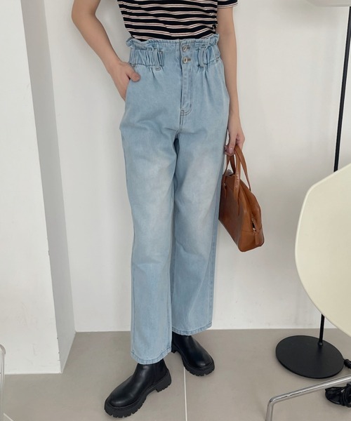 TREOVER(トレオーバー)の「ハイウエストデニムパンツ(デニムパンツ・レディース・ブラック/ブルー/サックスブルー・MEDIUM/LARGE)」の15枚目の写真
