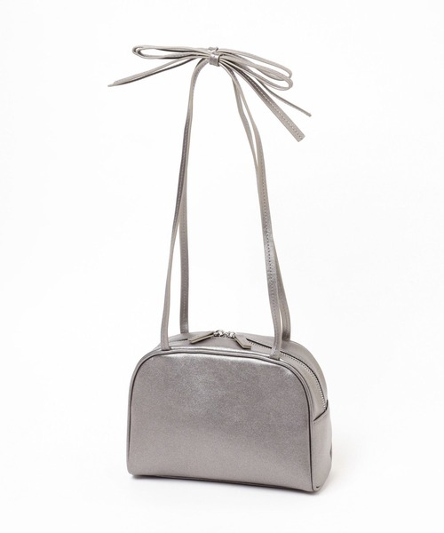 LEPSIM(レプシィム)の「リボンデザインバッグ 250453(ショルダーバッグ・レディース・ブラック/ガンメタ・ONE SIZE)」の1枚目の写真