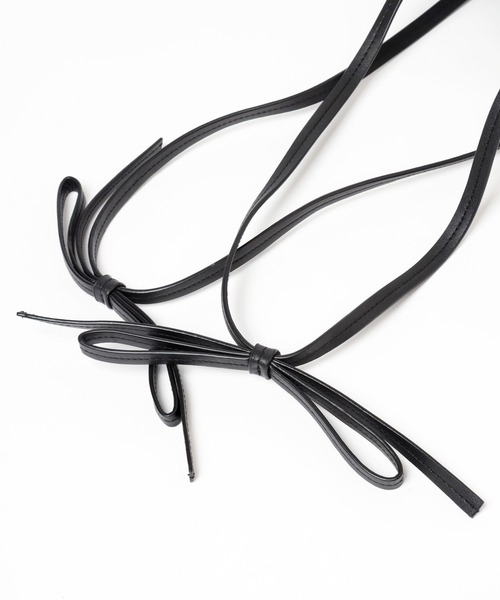 LEPSIM(レプシィム)の「リボンデザインバッグ 250453(ショルダーバッグ・レディース・ブラック/ガンメタ・ONE SIZE)」の10枚目の写真