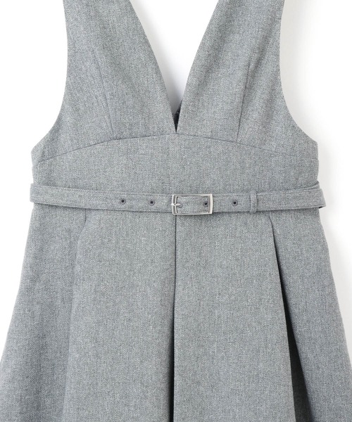 【セール】【洗える】ヘリンボーンミニジャンスカ(ワンピース)|VIS(ビス) 【セール】【洗える】ヘリンボーンミニジャンスカ(ワンピース)|VIS(ビス)