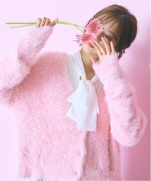 marun | 大きいサイズ ショート丈シャギーニットカーディガン marun(カーディガン/ボレロ)