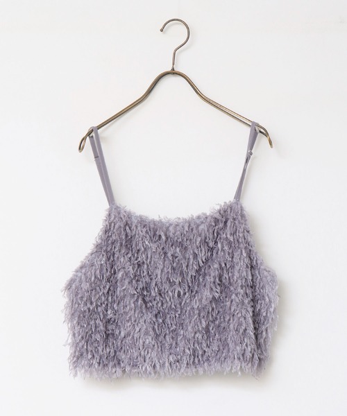 hunch（ハンチ）の「テープヤーン シャギービスチェ（ベスト・レディース・スカイブルー/ベージュ/グレー・FREE）」の15枚目の写真