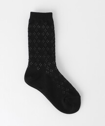 green label relaxing | スカシ柄 クルーソックス / 靴下 / キッズ  17cm-19cm(ソックス/靴下)