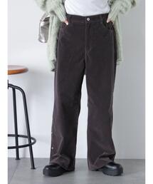 別珍サイドスリットパンツ