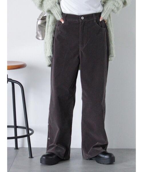 ehka sopo（エヘカソポ）の「別珍サイドスリットパンツ（その他パンツ・レディース・グレー/ネイビー/ブラウン・F）」の11枚目の写真