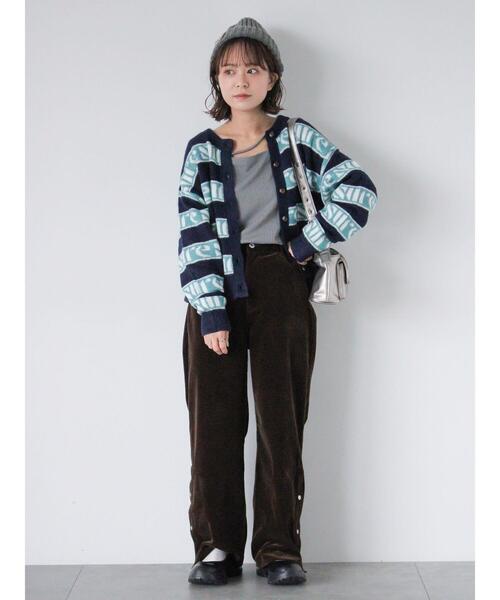 ehka sopo（エヘカソポ）の「別珍サイドスリットパンツ（その他パンツ・レディース・グレー/ネイビー/ブラウン・F）」の21枚目の写真