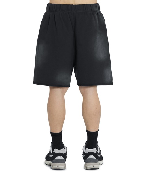 OY(オーワイ)の「『OY/オーワイ』 VINTAGE WASHED HEART SHORTS/ヴィンテージウォッシュドハーフショーツ(スウェットパンツ・レディース・グレー/ブラック・M/L)」の5枚目の写真