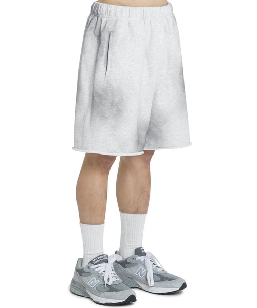 OY(オーワイ)の「『OY/オーワイ』 VINTAGE WASHED HEART SHORTS/ヴィンテージウォッシュドハーフショーツ(スウェットパンツ・レディース・グレー/ブラック・M/L)」の9枚目の写真