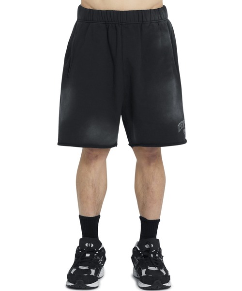 OY(オーワイ)の「『OY/オーワイ』 VINTAGE WASHED HEART SHORTS/ヴィンテージウォッシュドハーフショーツ(スウェットパンツ・レディース・グレー/ブラック・M/L)」の3枚目の写真