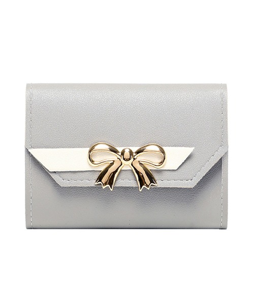 リボン付き GGパターン 二つ折り財布 GUCCI GGパターン 二つ折り財布