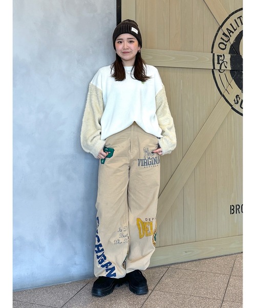 RODEO CROWNS WIDE BOWL(ロデオクラウンズワイドボウル)の「College Print パンツ(その他パンツ・レディース・ベージュ/アイボリー/ブラック・SMALL/MEDIUM)」の21枚目の写真
