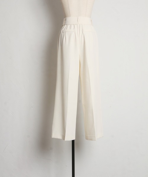 tocco closet（トッコ　クローゼット）の「ベルト付きタックワイドパンツ（その他パンツ・レディース・アイボリー/ブラック・M）」の14枚目の写真