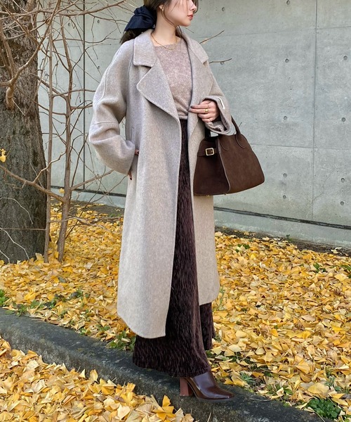 LAULEN(ローレン)の「suede like boston bag /スウェード調2WAYボストントートバッグ(ボストンバッグ・レディース・ブラウン・S/M)」の5枚目の写真
