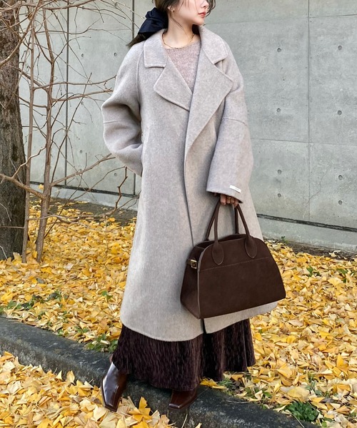 LAULEN(ローレン)の「suede like boston bag /スウェード調2WAYボストントートバッグ(ボストンバッグ・レディース・ブラウン・S/M)」の6枚目の写真