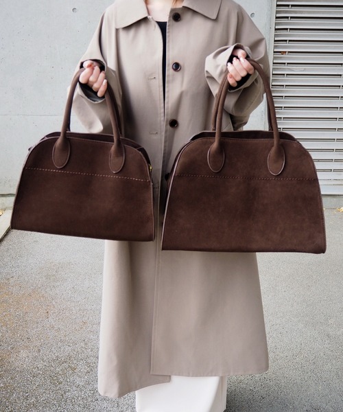 LAULEN(ローレン)の「suede like boston bag /スウェード調2WAYボストントートバッグ(ボストンバッグ・レディース・ブラウン・S/M)」の7枚目の写真