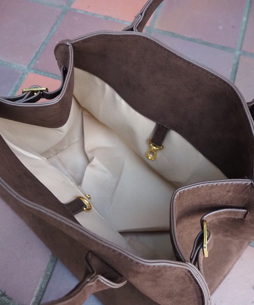 LAULEN(ローレン)の「suede like boston bag /スウェード調2WAYボストントートバッグ(ボストンバッグ・レディース・ブラウン・S/M)」の16枚目の写真