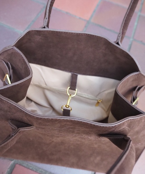 LAULEN(ローレン)の「suede like boston bag /スウェード調2WAYボストントートバッグ(ボストンバッグ・レディース・ブラウン・S/M)」の17枚目の写真