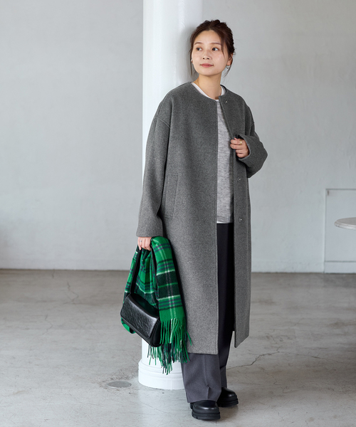 追加2》スーパー140ビーバーノーカラーコート（ノーカラーコート