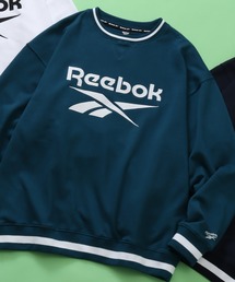 【Reebok/リーボック】裏毛 ロゴワッペン リブライン クルースウェット