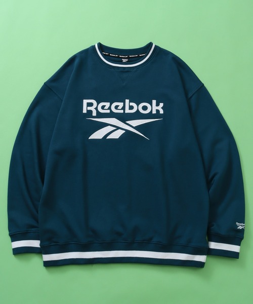 Reebok(リーボック)の「【Reebok/リーボック】裏毛 ロゴワッペン リブライン クルースウェット(スウェット・メンズ・ホワイト/ベージュ/ネイビー/ダークブルー・M/L/LL)」の8枚目の写真
