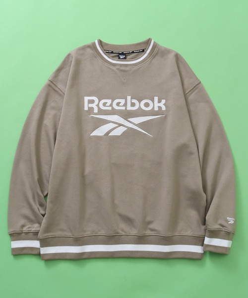 Reebok(リーボック)の「【Reebok/リーボック】裏毛 ロゴワッペン リブライン クルースウェット(スウェット・メンズ・ホワイト/ベージュ/ネイビー/ダークブルー・M/L/LL)」の9枚目の写真