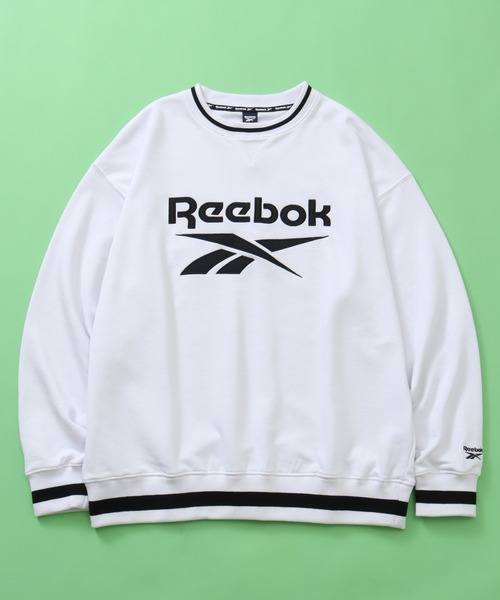 Reebok(リーボック)の「【Reebok/リーボック】裏毛 ロゴワッペン リブライン クルースウェット(スウェット・メンズ・ホワイト/ベージュ/ネイビー/ダークブルー・M/L/LL)」の5枚目の写真