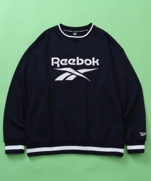 Reebok(リーボック)の「【Reebok/リーボック】裏毛 ロゴワッペン リブライン クルースウェット(スウェット・メンズ・ホワイト/ベージュ/ネイビー/ダークブルー・M/L/LL)」の7枚目の写真
