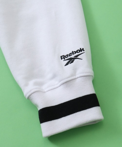 Reebok(リーボック)の「【Reebok/リーボック】裏毛 ロゴワッペン リブライン クルースウェット(スウェット・メンズ・ホワイト/ベージュ/ネイビー/ダークブルー・M/L/LL)」の12枚目の写真