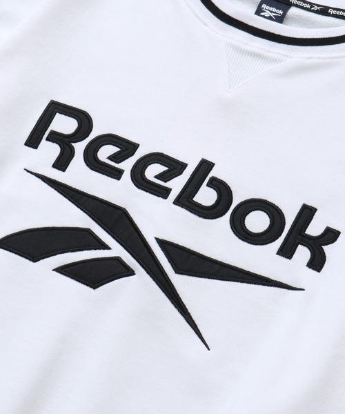 Reebok(リーボック)の「【Reebok/リーボック】裏毛 ロゴワッペン リブライン クルースウェット(スウェット・メンズ・ホワイト/ベージュ/ネイビー/ダークブルー・M/L/LL)」の11枚目の写真