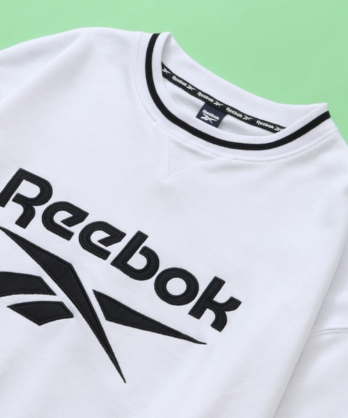 Reebok(リーボック)の「【Reebok/リーボック】裏毛 ロゴワッペン リブライン クルースウェット(スウェット・メンズ・ホワイト/ベージュ/ネイビー/ダークブルー・M/L/LL)」の10枚目の写真