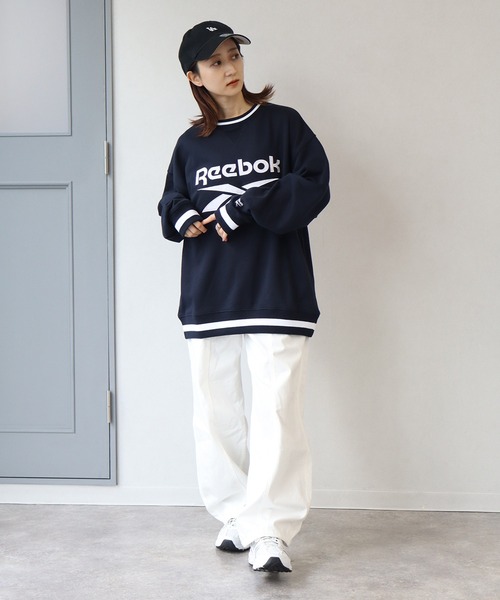 Reebok(リーボック)の「【Reebok/リーボック】裏毛 ロゴワッペン リブライン クルースウェット(スウェット・メンズ・ホワイト/ベージュ/ネイビー/ダークブルー・M/L/LL)」の17枚目の写真