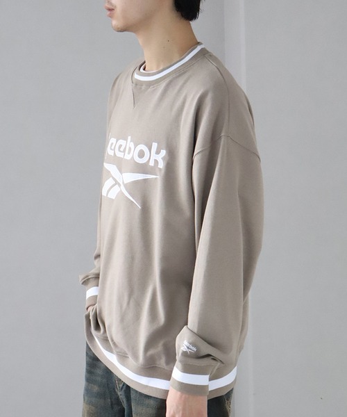 セール】【Reebok/リーボック】裏毛 ロゴワッペン リブライン