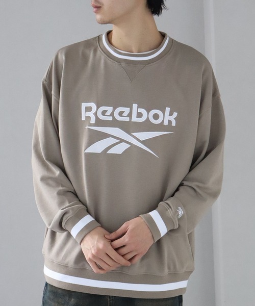 Reebok(リーボック)の「【Reebok/リーボック】裏毛 ロゴワッペン リブライン クルースウェット(スウェット・メンズ・ホワイト/ベージュ/ネイビー/ダークブルー・M/L/LL)」の18枚目の写真