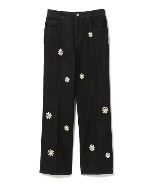 B:MING by BEAMS(ビーミングバイビームス)の「ambiance / Embroidery Denim Pants(S~L)(デニムパンツ・レディース・ブラウン/ブラック・LARGE/MEDIUM/SMALL)」の7枚目の写真