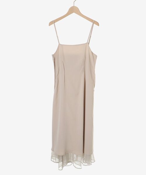 MAJESTIC LEGON（マジェスティックレゴン）の「シアーレディキャミワンピ（ワンピース・レディース・チャコールグレー/ブラック/グレイッシュベージュ/アイボリー・MEDIUM/SMALL/X-SMALL）」の17枚目の写真