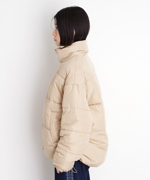 THE SHOP TK （ザ ショップ ティーケー ）の「◆【撥水】タフタ中綿ブルゾン（その他アウター・レディース・ブラック/ライトベージュ・12/13）」の13枚目の写真