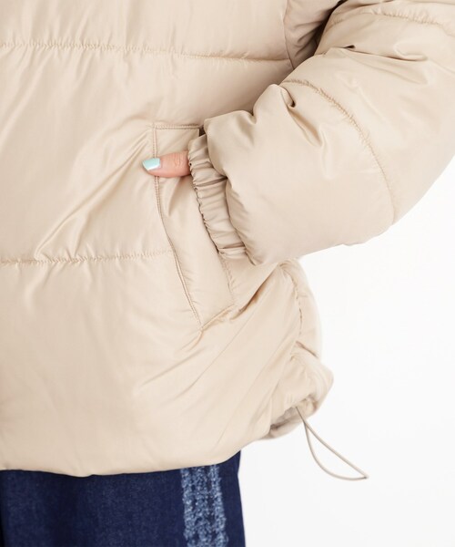 THE SHOP TK （ザ ショップ ティーケー ）の「◆【撥水】タフタ中綿ブルゾン（その他アウター・レディース・ブラック/ライトベージュ・12/13）」の17枚目の写真