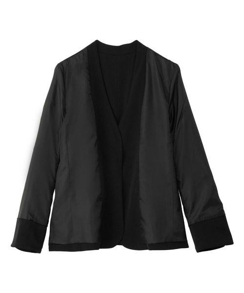 alotta(アロッタ)の「洗える!ノーカラージャケットスーツ(スーツパンツ・レディース・グレイッシュベージュ/ブラック/ネイビー・23号/21号/19号/17号/15号/13号/11号/9号/7号)」の4枚目の写真