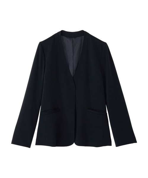 alotta(アロッタ)の「洗える!ノーカラージャケットスーツ(スーツパンツ・レディース・グレイッシュベージュ/ブラック/ネイビー・23号/21号/19号/17号/15号/13号/11号/9号/7号)」の9枚目の写真