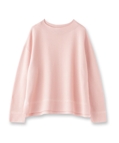 UNTITLED（アンタイトル）の「【体型カバー/春素材】コットン混 ガーターニット（ニット/セーター・レディース・ベビーピンク/ライトグレー/オフホワイト/ブルー/ネイビー・44/48/00/02/04）」の8枚目の写真