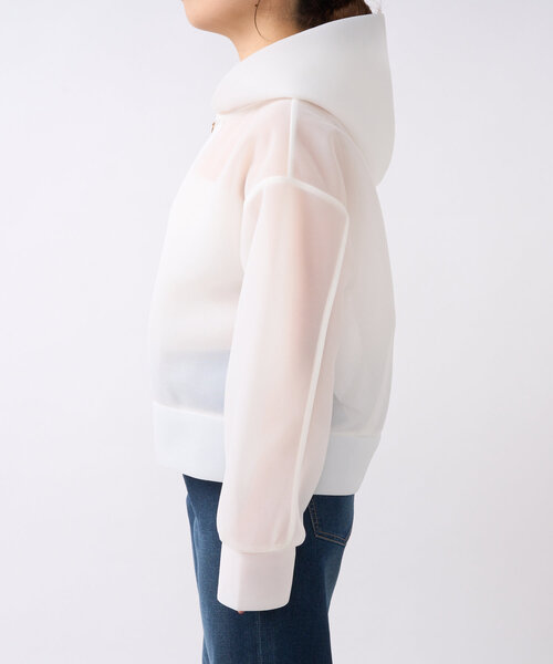 un dix cors(アンディコール)の「シアーダンボールパーカー(パーカー・レディース・オフホワイト/ネイビー・FREE)」の14枚目の写真