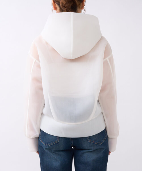 un dix cors(アンディコール)の「シアーダンボールパーカー(パーカー・レディース・オフホワイト/ネイビー・FREE)」の15枚目の写真