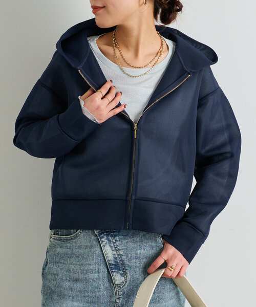 un dix cors(アンディコール)の「シアーダンボールパーカー(パーカー・レディース・オフホワイト/ネイビー・FREE)」の21枚目の写真