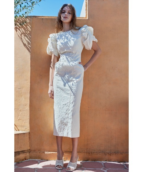 セール】Butterfly Jacquard Midi Dress ジャガードバタフライドレス