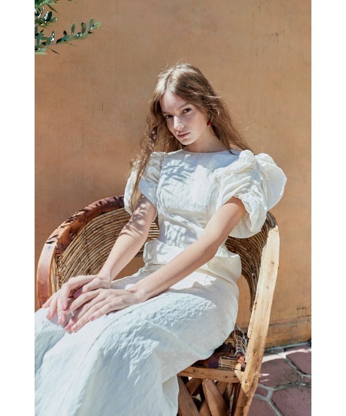Estella.K(エステラケー)の「Butterfly Jacquard Midi Dress ジャガードバタフライドレス(ワンピース・レディース・ラベンダー/ブラック/オフホワイト・FREE)」の14枚目の写真
