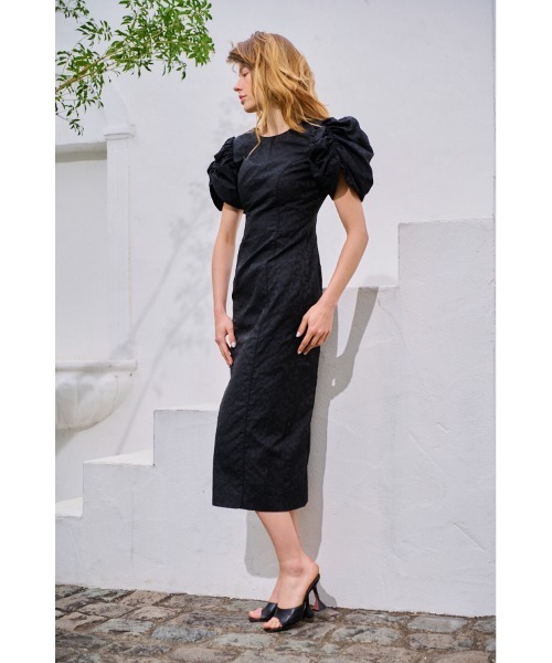 Estella.K(エステラケー)の「Butterfly Jacquard Midi Dress ジャガードバタフライドレス(ワンピース・レディース・ラベンダー/ブラック/オフホワイト・FREE)」の16枚目の写真